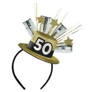 Gold 50th Celebration Headband